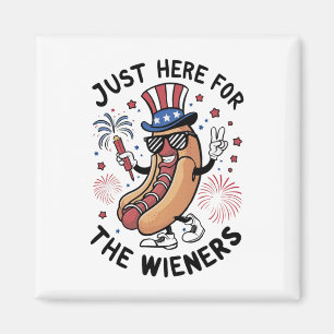 Aimant 4 juillet Wieners USA Drapeau américain Patriotiqu