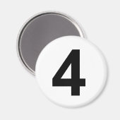 Aimant 4 - numéro quatre (Recto/Verso)
