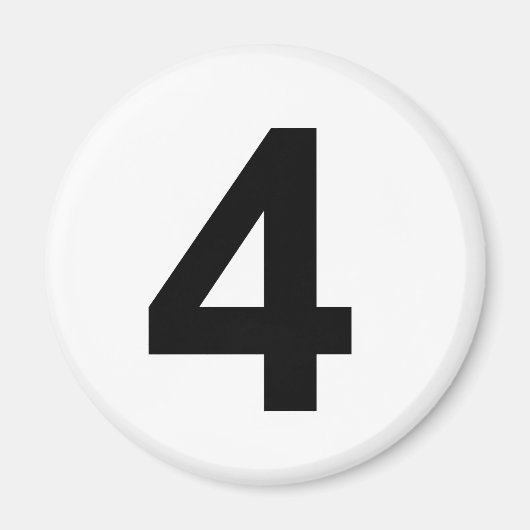 Aimant 4 - numéro quatre (Devant)