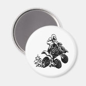 Aimant 4 roues Quad Racing (Recto/Verso)