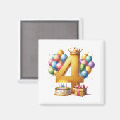 Aimant 4e anniversaire en or (Recto/Verso)