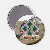 Aimant 4e division d'infanterie patch irak vétérans de gu (Recto/Verso)