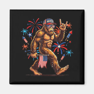 Aimant 4th of july patriotic american bigfoot sasquatch
