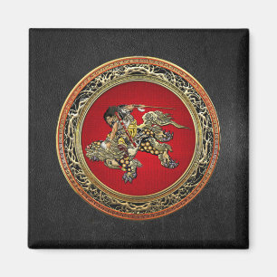 Aimant [500] Hokusai - Shoki Riding Shishi Lion