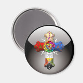 Aimant [500] Rosy Cross (Croix Rose) (Recto/Verso)