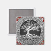 Aimant [500] Treasure Trove : Celtic Tree of Life [Argent (Recto/Verso)