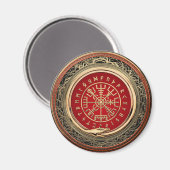 Aimant [500] Vegvisir - Viking Gold Magic Runic Compass (Recto/Verso)