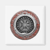 Aimant [500] Vegvisir - Viking Silver Magic Runic Compass (Devant)