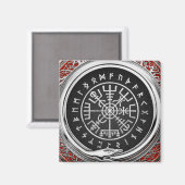 Aimant [500] Vegvisir - Viking Silver Magic Runic Compass (Recto/Verso)