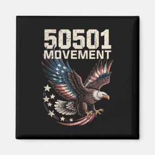 Aimant 50501 Drapeau Américain En Aigle De Vol Avec Étoil