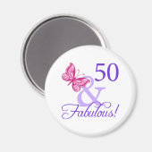 Aimant 50 Et Fabuleux Anniversaire (Recto/Verso)