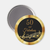 Aimant 50 et fabuleux nom de la musique en or noir (Recto/Verso)