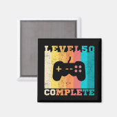 Aimant 50e anniversaire / Anniversaire Niveau 50 achevé (Recto/Verso)