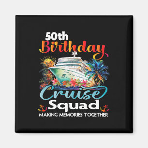 Aimant 50e anniversaire de croisière Escouade amis Famill