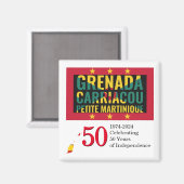 Aimant 50e anniversaire de l'indépendance du GRENADIAN 20 (Recto/Verso)