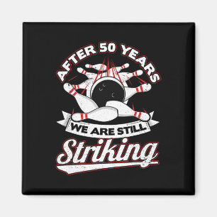 Aimant 50e anniversaire du Mariage Bowling Striking 50 an