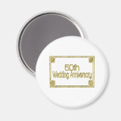 Aimant 50e anniversaire mariage cadeau kw (Recto/Verso)
