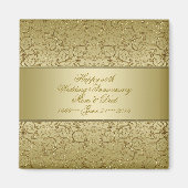 Aimant 50e anniversaire Mariage d'or (Devant)