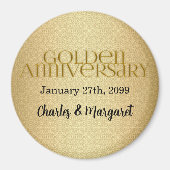 Aimant 50e Anniversaire Mariage d'or (Devant)