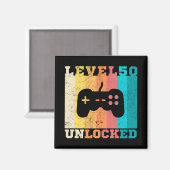 Aimant 50e anniversaire niveau 50 déverrouillé (Recto/Verso)