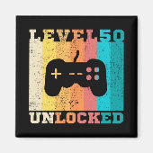 Aimant 50e anniversaire niveau 50 déverrouillé (Devant)