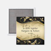 Aimant 50e anniversaire Or et Noir (Recto/Verso)