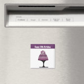 Aimant 50e anniversaire - Purple Designer Cake (In Situ (Lave-vaisselle))