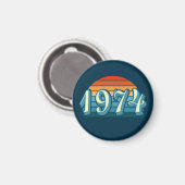 Aimant 50e anniversaire Vintage 1974 (Recto/Verso)