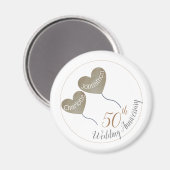 Aimant 50e ballon d'or pour l'anniversaire du Mariage (Recto/Verso)