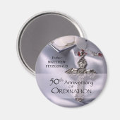 Aimant 50e personnalisation Nom de l'ordre Anniversaire C (Recto/Verso)