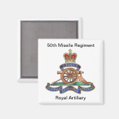 Aimant 50e régiment de missiles RA (Recto/Verso)