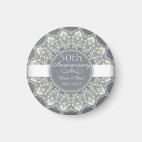 50ème Mariage Anniversaire dentelle ronde ornement