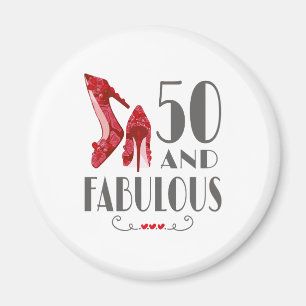 Aimant 50th Birthday Gift Im 50 And Fabulous Gift