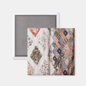 Aimant 53 : Détail d'une courtepointe en patchwork faite  (Recto/Verso)