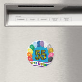 Aimant 55e anniversaire Conception des ballons (In Situ (Lave-vaisselle))