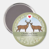 Aimant 55e anniversaire du Mariage personnalisé, Buck & D (Recto/Verso)