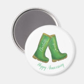 Aimant 55ème ou tout autre anniversaire émeraude mariage (Recto/Verso)