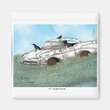 57 Chevy dehors au pâturage.