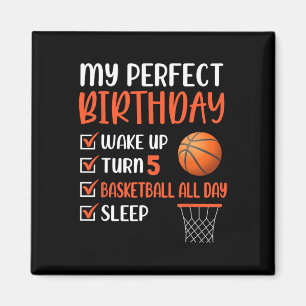 Aimant 5 ans Basketball Anniversaire fête 5e garçon Anniv