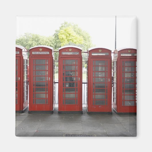 Aimant 5 cabines téléphoniques à Londres (Devant)