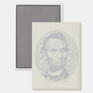 Aimant $5 Dollar Argent du président Abraham Lincoln