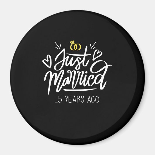 Aimant 5e anniversaire du Mariage (Devant)