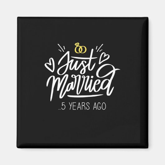 Aimant 5e anniversaire du Mariage (Devant)