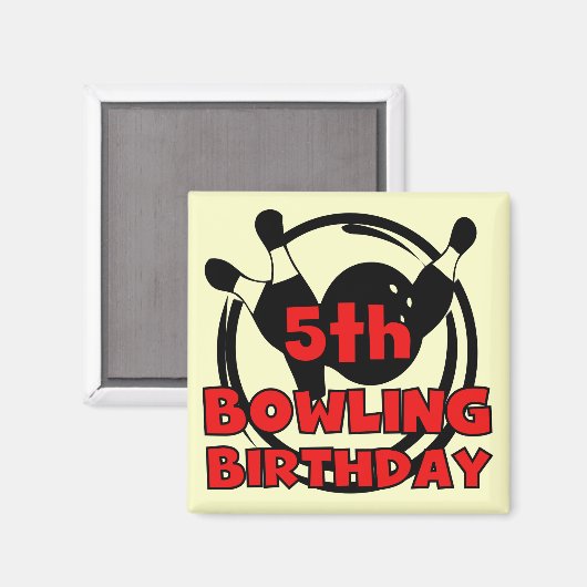 Aimant 5e Bowling Anniversaire Tshirts et cadeaux (Recto/Verso)