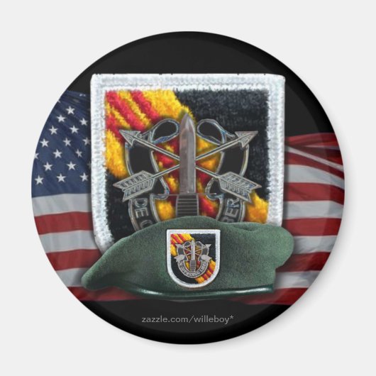 Aimant 5e groupe des forces spéciales flash vietnam aimne (Devant)