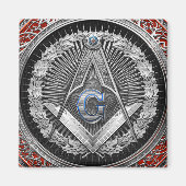 Aimant [600] Master Mason - Silver Square & Compass (Devant)