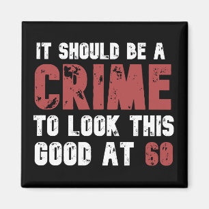 Aimant 60 Ans Amusant 60e Anniversaire Distressé