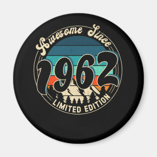 Aimant 60 ans Vintage 60e année Anniversaire 1962