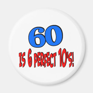 Aimant 60 est les 6 années 10 parfaites (BLEUES)