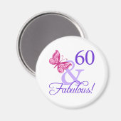Aimant 60 Et Fabuleux Anniversaire (Recto/Verso)
